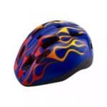 Aerius V11 Youth Helmet Head Lock Twist Fit Blue Flames Small/Medium (50-57cm)