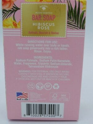 2 Large Plant-Derived Bolero “Hibiscus Rose” Scented Bath Bar Soap 6.25 oz Each - Image 2
