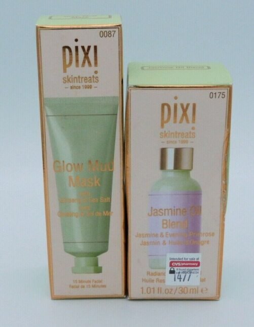 2 Pixi - Jasmine Oil Blend, Jasmine & Primrose Radiance Recovery Oil. Glow Mask.