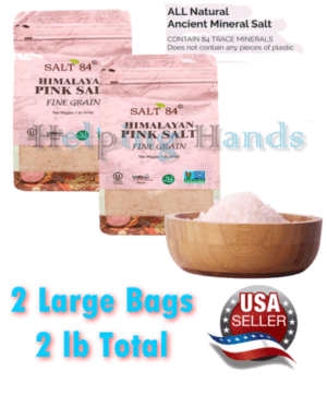 Himalayan Pink Salt Fine Grain Salt 84-Kosher Certified NON GMO Vegan 2 Bags=2lb