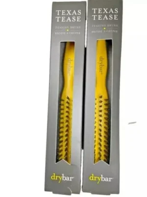 Lot Of 2 NIB drybar Limited Edition Yellow Texas Tease Teasing Brush for Volume