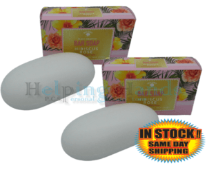 2 Large Plant-Derived Bolero “Hibiscus Rose” Scented Bath Bar Soap 6.25 oz Each