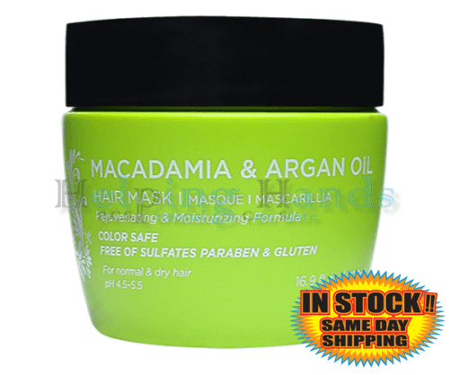 LUSETA Macadamia & Argan Oil Rejuvenating & Moisturizing Hair Mask - Color Safe.