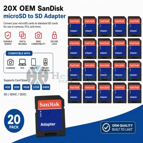20 - SanDisk microSD micro SD to SD SDHC SDXC Adapter fit 4GB 8GB 16GB 32GB 64GB