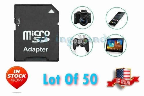 50 - NEW OEM microSD micro SD to SD SDHC SDXC Adapter fit 4GB 8GB 16GB 32GB 64GB
