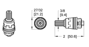 NEW OEM PFISTER 910-0320 Ceramic Disc Cold Side 1/4 Turn Cartridge - Image 3