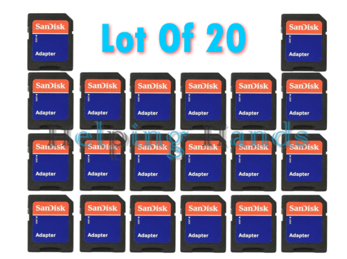 20 - SanDisk microSD micro SD to SD SDHC SDXC Adapter fit 4GB 8GB 16GB 32GB 64GB