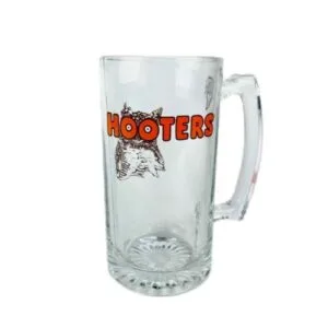 Vintage Hooters Logo Large Beer Glass Bar Mug 24 OZ Owl Stein Mancave Gift