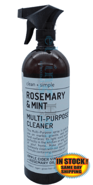 Clean + Simple Rosemary & Mint Multi-Purpose Cleaning Spray 32oz & Apple Cider