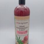 Large Caffeine Hemp Mint Pomegranate Exfoliating Shower Gel 33oz SpaScriptions.