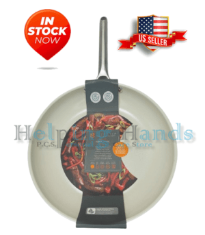 Masterclass Premium Cookware 11" Heavy Duty Skillet Frying Pan Non-Stick Beige