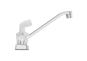 Pfister 2-Handle Kitchen Faucet With White Side Spray G135-4100 Polished Chrome - Image 2
