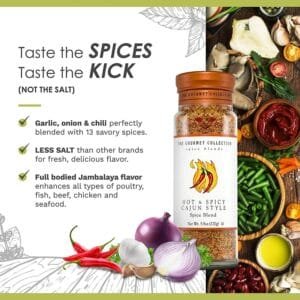 2 Hot & Spicy Cajun Seasoning Gourmet Collection Spice Blend 5.9oz Calorie Free - Image 5