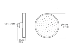 OEM Pfister Contempra Single Function Raincan Showerhead J15-NK11 Brushed Nickel - Image 2