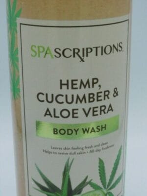 JUMBO SpaScriptions Hemp Body Wash With Cucumber & Aloe Vera - Revive Skin 33oz. - Image 2