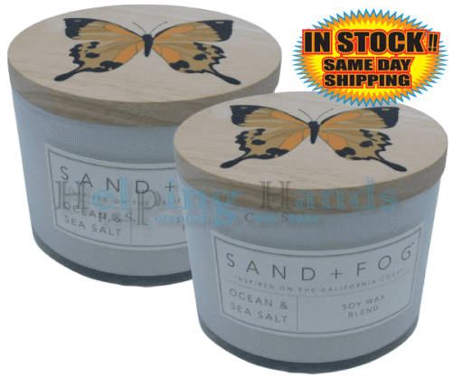 2 SAND + FOG "OCEAN & SEA SALT" 12oz Ea Soy Wax Candle Hand Poured Long Lasting.