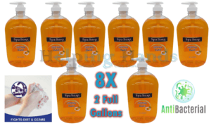 8 LARGE ANTIBACTERIAL Liquid Soap W/ Pump Refill 32oz ea = 2 Gallons. SoftSoap