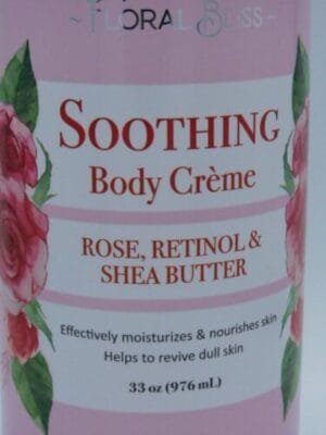 Large Spathecary Floral Bliss Soothing Retinol Body Cream Rose Shea Butter 33oz - Image 2