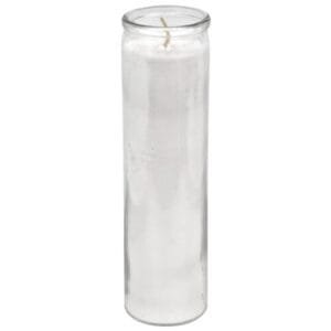 12 Unscented Candles White Devotional Prayer Glass Container Candle Sanctuary - Image 2