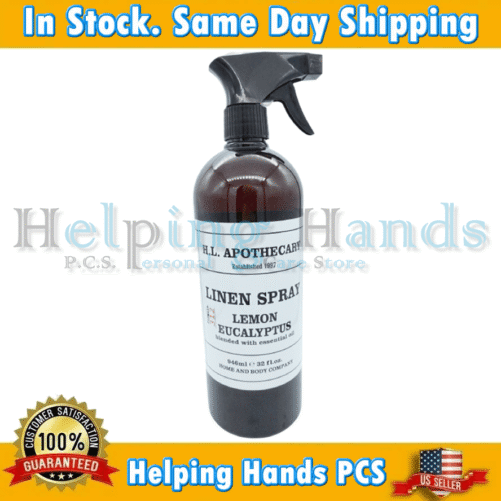 H.L Apothecary Lemon Eucalyptus W/Essential Oil Linen Spray Home & Body 32 fl oz