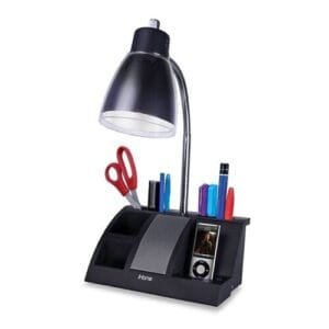 iHome Desk Organizer Speaker Lamp With iPod/MP3 Player Compartment - iHL26 BLACK - Image 4
