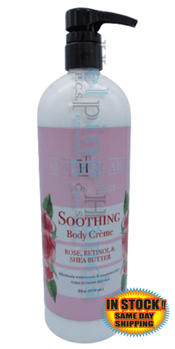 Large Spathecary Floral Bliss Soothing Retinol Body Cream Rose Shea Butter 33oz