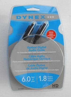 New Dynex DX-AV201 6Ft. High Definition Optical Digital Audio Cable With Package