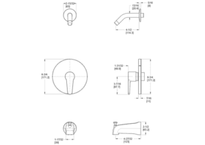 Pfister Pfirst Series Matte Black 1-handle Bathtub and Shower Faucet R89-070B - Image 3