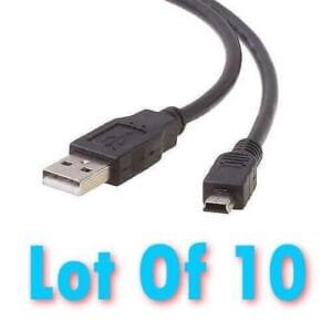 Lot Of 10 Mini USB PC Charging Data Cable Cord For Bushnell Trophy Cam Motorola.