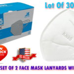 30 KN95 5-Layer Face Masks GB2626-2006 Individually Wrapped, Soft, Skin-Friendly
