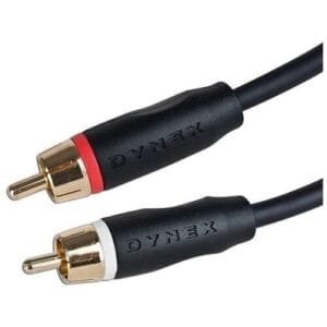 NEW - Dynex DX-AV221 Premium RCA Stereo Audio Cable Left Right Gold Plated 6ft - Image 2