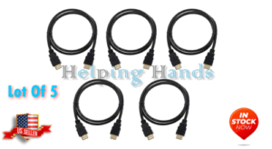5 Premium High Speed 6 Feet HDMI 1.3 Cable, E318727 AWM Style 20276, 80°C, 30V