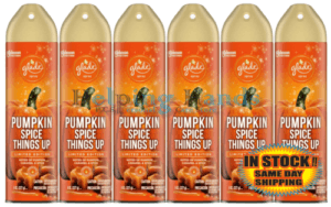 Lot Of 6 Glade Limited Edition Pumpkin Spice Spray Air Freshener Room Mist 8oz.