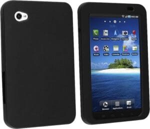 NEW Samsung Galaxy Tab P1000 Tablet Case Rubber Silicone Cover Skin - Black