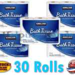 30 Rolls Of Kirkland Signature Soft And Absorbent Septic Safe Bath Tissue, 2-Ply