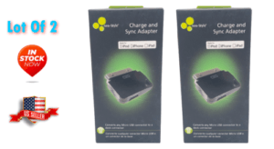 2 NEW Neo-Style Micro USB to 30-Pin Connector Adapters for iPod, iPhone, iPad.