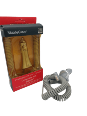 Sanyo MobileGlove Fast Intelligent Vehicle Car Charger LED Color Change 12" Cord
