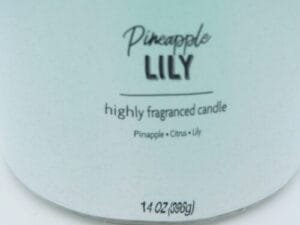 2 NEW Mainstays Pineapple & Lily Scented 3-Wick Glass Jar Candles 14oz Each - Image 3