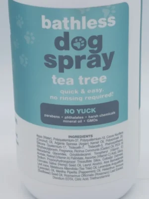 Clean For All Co Tea Tree Bathless Dog Spray W/ Aloe pH Bal Deodorize Condition 8oz - Image 5