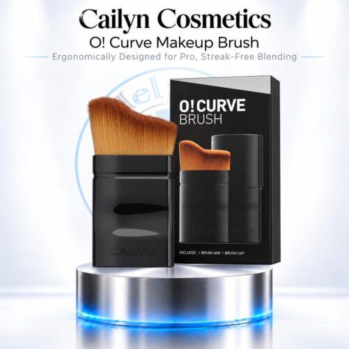Cailyn O! Curve Makeup Brush Ergonomically Designed for Pro, Streak-Free Blending