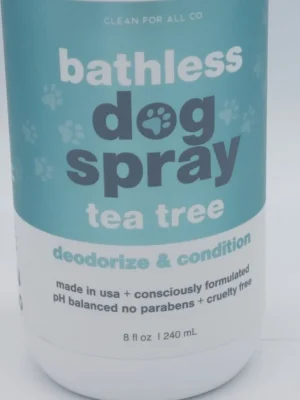 Clean For All Co Tea Tree Bathless Dog Spray W/ Aloe pH Bal Deodorize Condition 8oz - Image 2