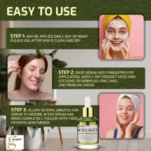 Neogold Collagen Face Serum for Firming Sagging Skin 2 fl oz - Image 5