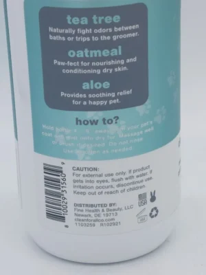 Clean For All Co Tea Tree Bathless Dog Spray W/ Aloe pH Bal Deodorize Condition 8oz - Image 4