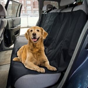 Precious Tails Co-Pilot Waterproof Pet Car Seat Bench Cover Dog - BLACK - Image 2