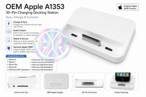 OEM Apple A1353 30-Pin Charging Docking Station iPhone 4 4s 3G 3Gs Nano Touch