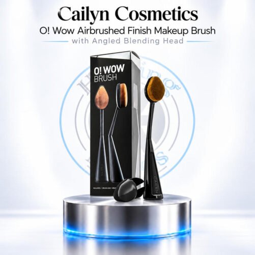 Cailyn Cosmetics O! Wow Airbrushed Finish Makeup Brush with Angled Blending Head