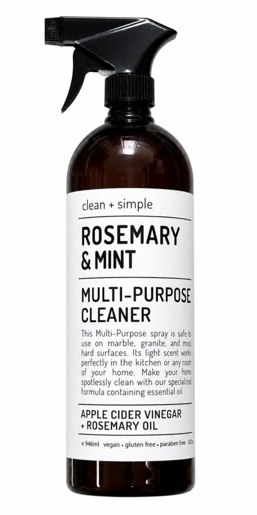 Clean + Simple Rosemary & Mint Multi-Purpose Cleaning Spray 32oz & Apple Cider