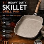 Masterclass Premium Cookware 11" Heavy Duty Skillet Grill Pan Non-Stick Speckled