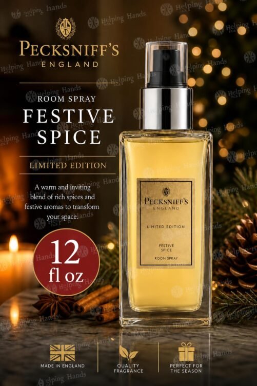 New PECKSNIFF’S ENGLAND Festive Spice Room Spray Large 12 fl oz - Glass