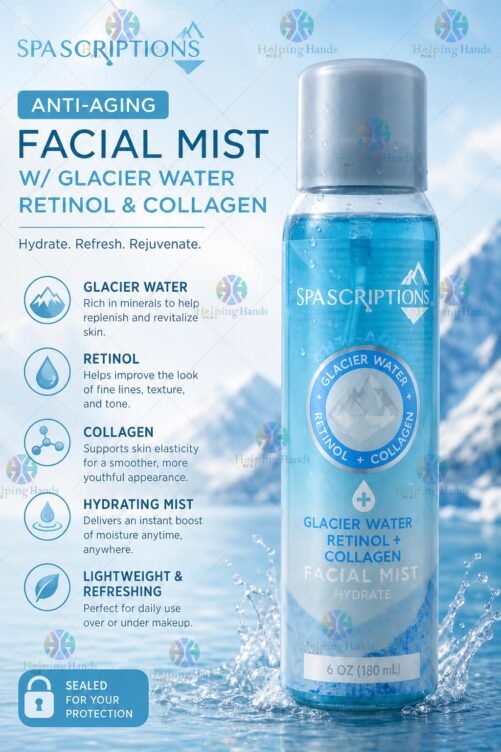 SpaScriptions Anti-Aging Facial Mist W/ Glacier Water Retinol & Collagen Sealed